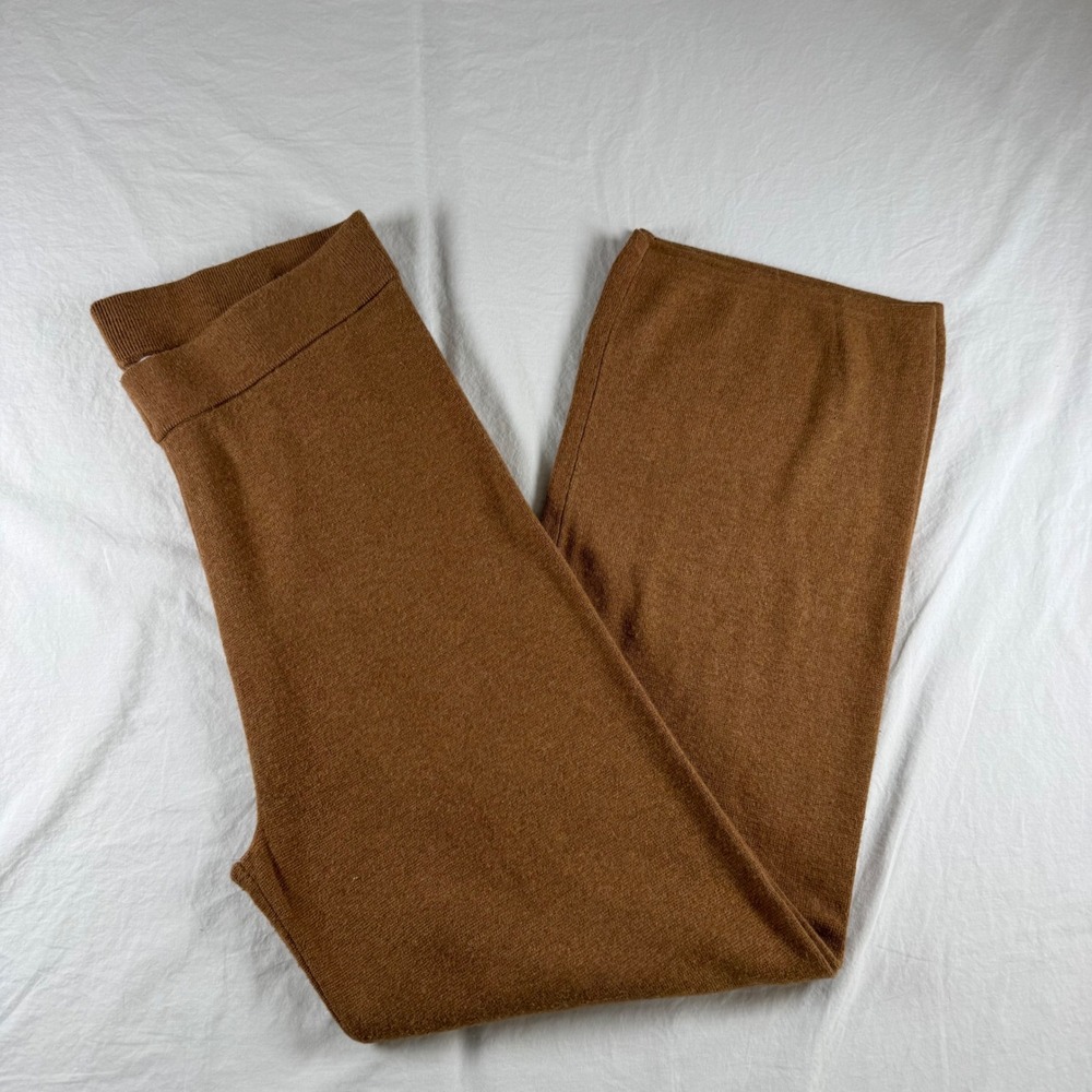Old Navy Women's Size L Camel Elevated Comfort Knit Wide Leg Pants